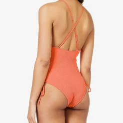 Seafolly Sea Dive Textured Swimsuit -Outlet Pique Style Store R04131529 MANDARIN ALT03
