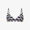 Seafolly Modern Abstract-print Recycled-nylon-blend Bikini Top