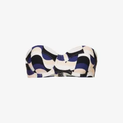 Seafolly Modern Abstract-print Recycled-nylon-blend Bikini Tops