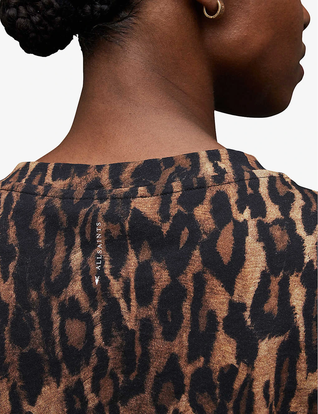 AllSaints Anita Leopard-print Cotton-jersey Top 4 AllSaints Anita Leopard-print Cotton-jersey Top - Image 4