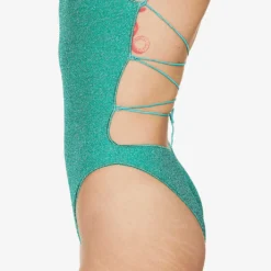 OSEREE Lumière Metallic-weave Swimsuit 7 OSEREE Lumière Metallic-weave Swimsuit -Outlet Pique Style Store R04132766 AQUAMARINE ALT03