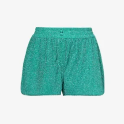 OSEREE Lumière Metallic High-rise Woven Shorts