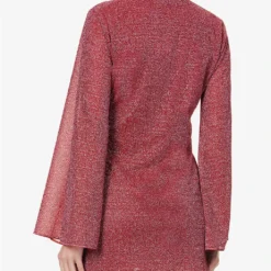 OSEREE Lumière Mesh Relaxed-fit Metallic-woven Kaftan -Outlet Pique Style Store R04132777 RASPBERRY ALT03