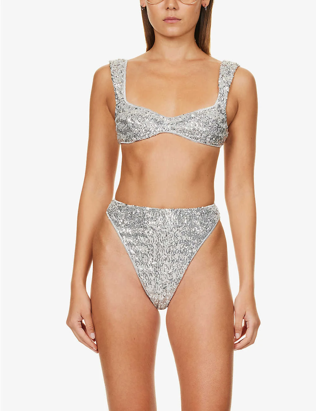 OSEREE Sequin-embellished High-rise Bikini Set 2 OSEREE Sequin-embellished High-rise Bikini Set - Image 2
