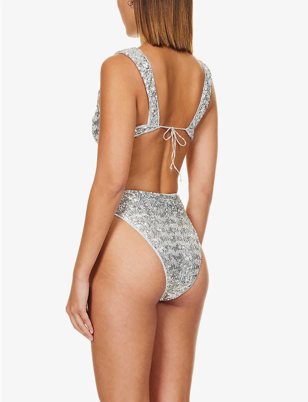 OSEREE Sequin-embellished High-rise Bikini Set 3 OSEREE Sequin-embellished High-rise Bikini Set - Image 3