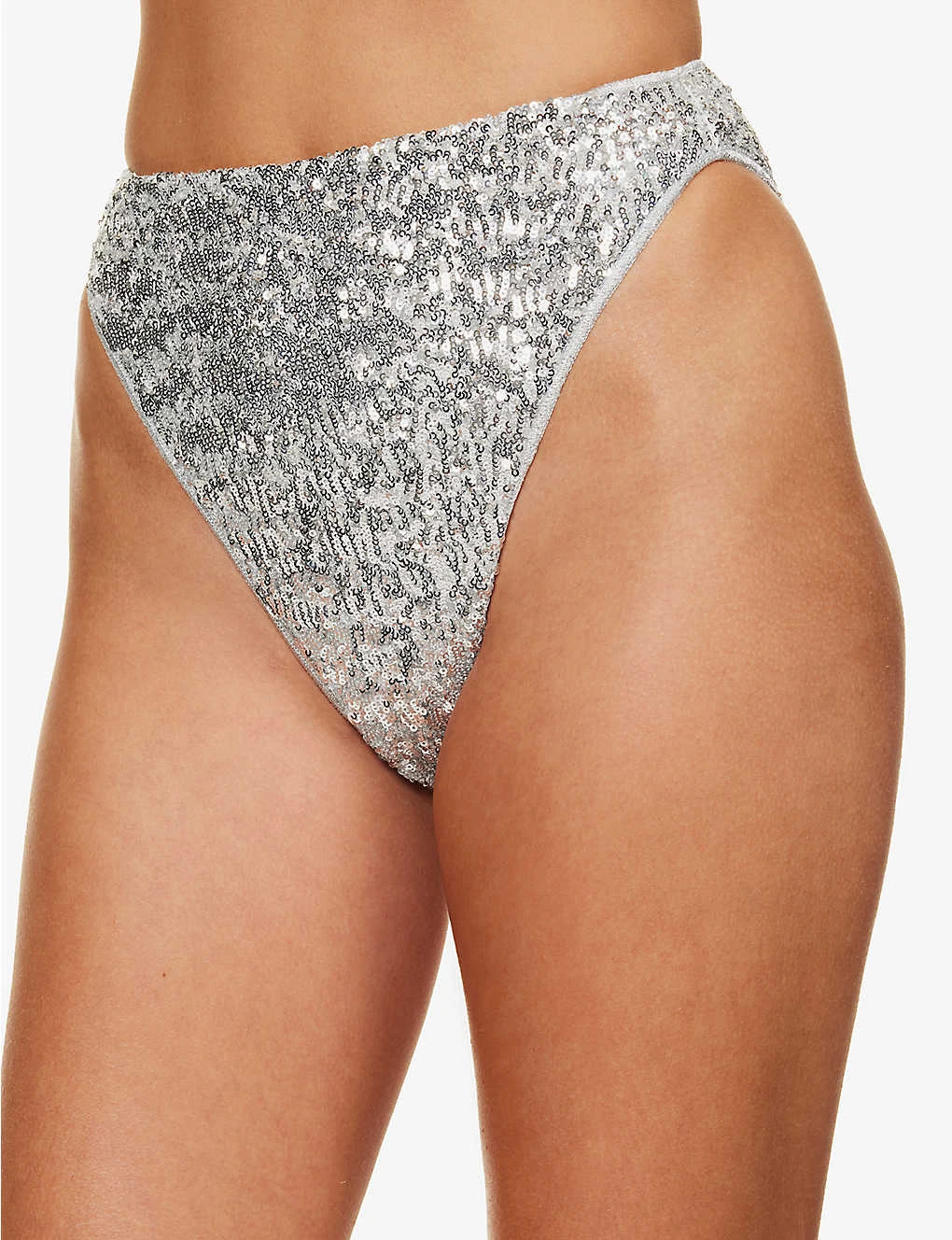 OSEREE Sequin-embellished High-rise Bikini Set 4 OSEREE Sequin-embellished High-rise Bikini Set - Image 4