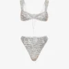 OSEREE Sequin-embellished High-rise Bikini Set