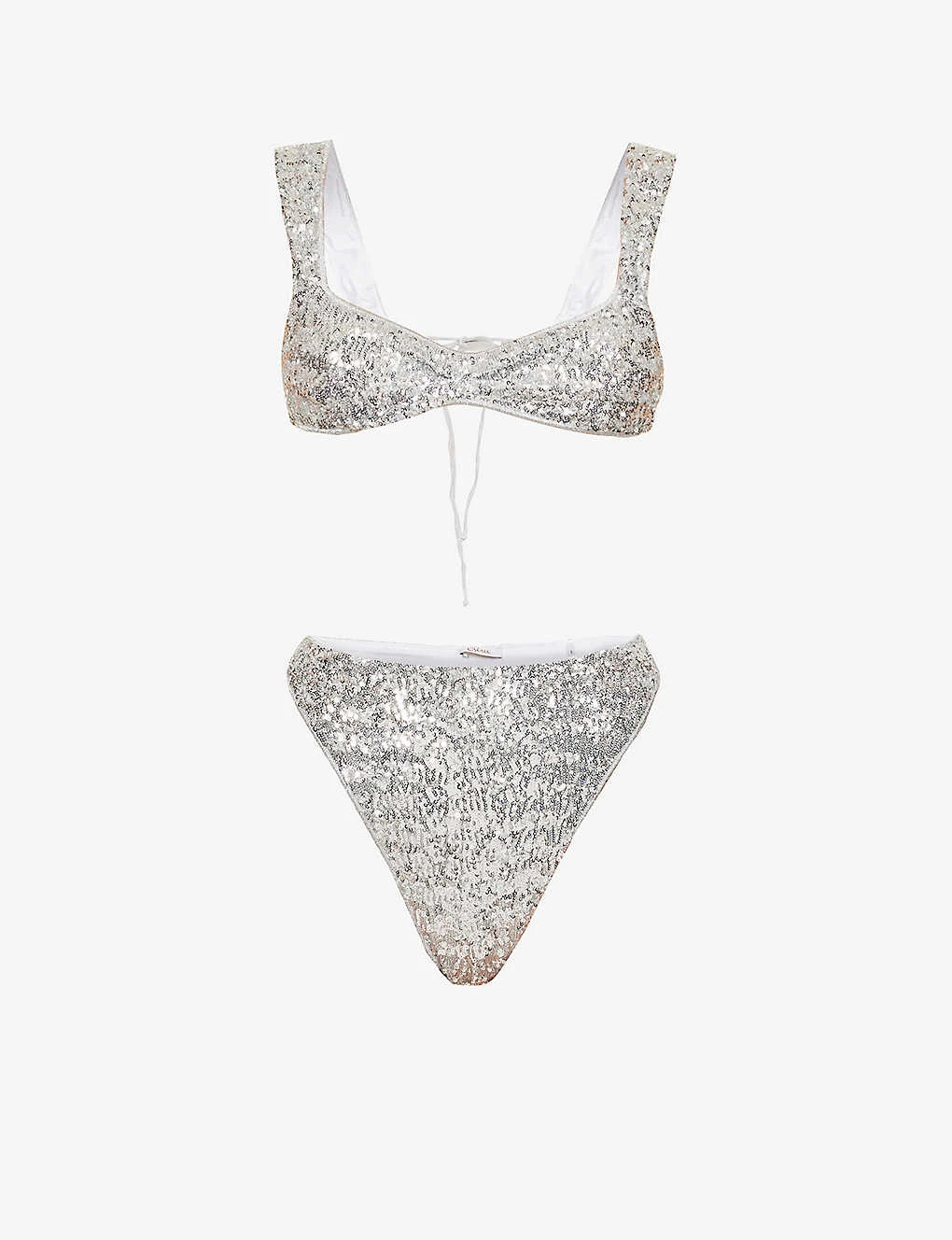 OSEREE Sequin-embellished High-rise Bikini Set 1 OSEREE Sequin-embellished High-rise Bikini Set