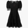 By Malina Abby V-neck Woven Mini Dress