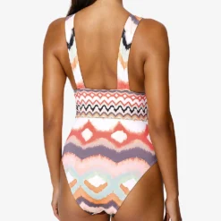 By Malina Alvina Graphic-print Stretch-recycled Nylon Swimsuit -Outlet Pique Style Store R04133193 WATERCOLOUR ALT03