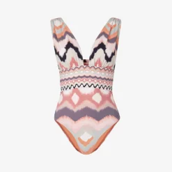 By Malina Alvina Graphic-print Stretch-recycled Nylon Swimsuit