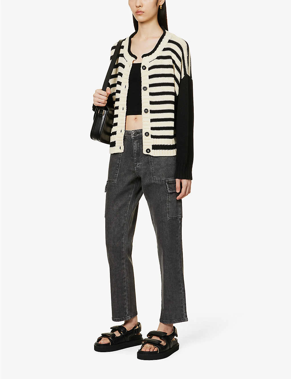 Ikks Combat Tapered-leg Mid-rise Cropped Jeans 2 Ikks Combat Tapered-leg Mid-rise Cropped Jeans - Image 2