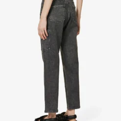 Ikks Combat Tapered-leg Mid-rise Cropped Jeans 9 Ikks Combat Tapered-leg Mid-rise Cropped Jeans -Outlet Pique Style Store R04133250 CHARCOALGREY ALT03