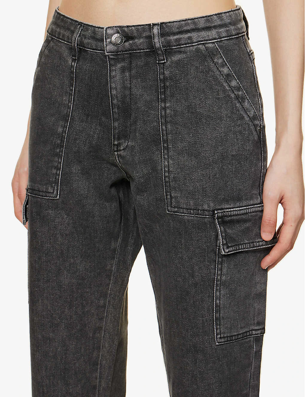 Ikks Combat Tapered-leg Mid-rise Cropped Jeans 5 Ikks Combat Tapered-leg Mid-rise Cropped Jeans - Image 5