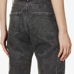 Ikks Combat Tapered-leg Mid-rise Cropped Jeans 11 Ikks Combat Tapered-leg Mid-rise Cropped Jeans -Outlet Pique Style Store R04133250 CHARCOALGREY ALT05