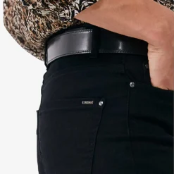 Ikks Straight-leg High-rise Stretch-denim Jeans -Outlet Pique Style Store R04133252 BLACK ALT04