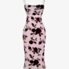 Azura Floral Velvet Devore-embroidered Stretch-woven Midi Dress