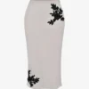 Amal Floral-embroidered Woven Midi Skirt