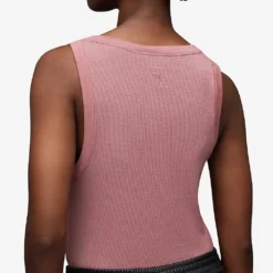 AllSaints Rina Round-neck Stretch-woven Tank Top -Outlet Pique Style Store R04134780 SOFTPINK ALT03