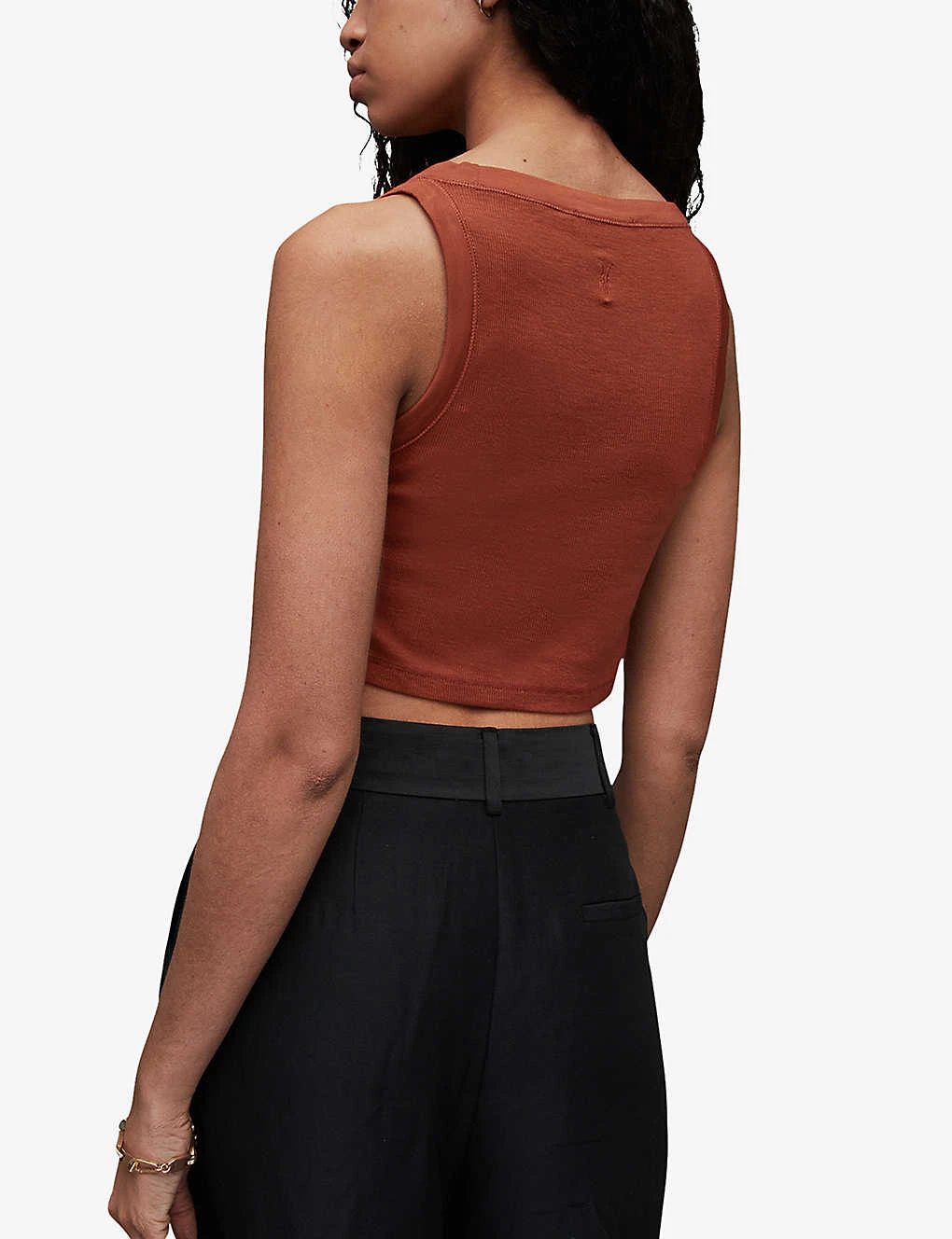 AllSaints Rina Cropped Stretch-lyocell TENCEL™ Top 4 AllSaints Rina Cropped Stretch-lyocell TENCEL™ Top - Image 4