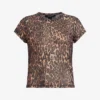 AllSaints Ellie Leopard-print Cotton-jersey T-shirt