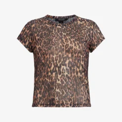 AllSaints Ellie Leopard-print Cotton-jersey T-shirt