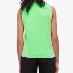 THE KOOPLES Embroidered-logo Sleeveless Cotton T-shirt -Outlet Pique Style Store R04135417 GRN76 ALT03