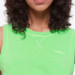 THE KOOPLES Embroidered-logo Sleeveless Cotton T-shirt -Outlet Pique Style Store R04135417 GRN76 ALT04