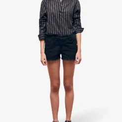 THE KOOPLES Embroidered Cut-off Denim Shorts 6 THE KOOPLES Embroidered Cut-off Denim Shorts -Outlet Pique Style Store R04135420 BLA01 ALT01