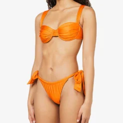 Faithfull The Brand Sol Ruched Bikini Top -Outlet Pique Style Store R04135569 TURMERIC ALT02