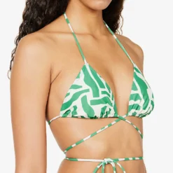 Faithfull The Brand Marzia Abstract-print Stretch-recycled Polyamide Bikini Top -Outlet Pique Style Store R04135572 TULLIPRINTGREEN ALT04