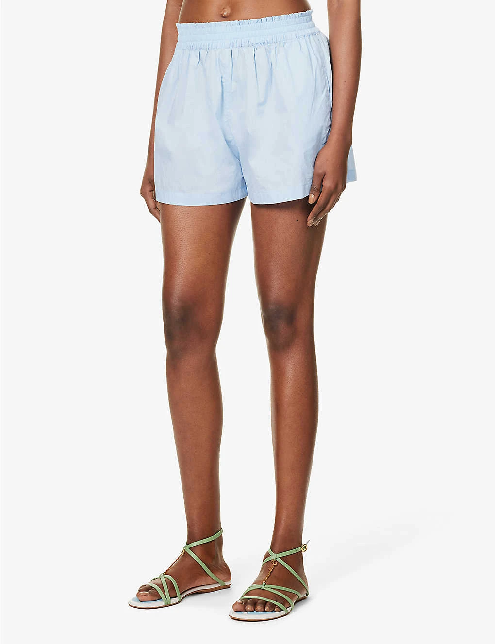 Faithfull The Brand Elva High-rise Cotton-poplin Shorts 3 Faithfull The Brand Elva High-rise Cotton-poplin Shorts - Image 3