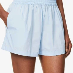 Faithfull The Brand Elva High-rise Cotton-poplin Shorts 9 Faithfull The Brand Elva High-rise Cotton-poplin Shorts -Outlet Pique Style Store R04135577 CORNFLOWERBLUE ALT04