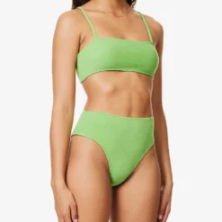 Faithfull The Brand Adara Scoop-neck Bikini Top -Outlet Pique Style Store R04135587 KIWIFRUIT ALT02