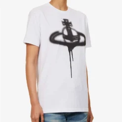 Vivienne Westwood Spray Orb Graphic-print Cotton T-shirt 7 Vivienne Westwood Spray Orb Graphic-print Cotton T-shirt -Outlet Pique Style Store R04135881 WHITE ALT02