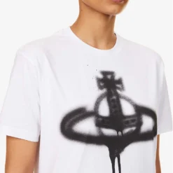 Vivienne Westwood Spray Orb Graphic-print Cotton T-shirt 9 Vivienne Westwood Spray Orb Graphic-print Cotton T-shirt -Outlet Pique Style Store R04135881 WHITE ALT04