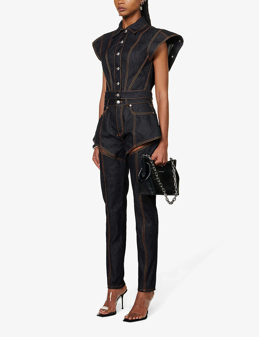 Alexander McQueen Cut-out Tapered-leg Mid-rise Jeans 2 Alexander McQueen Cut-out Tapered-leg Mid-rise Jeans - Image 2