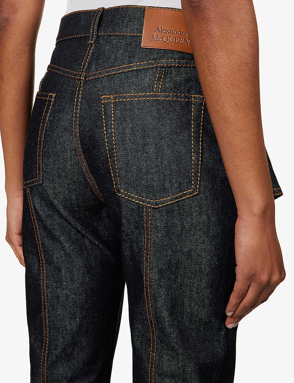 Alexander McQueen Cut-out Tapered-leg Mid-rise Jeans 6 Alexander McQueen Cut-out Tapered-leg Mid-rise Jeans - Image 6