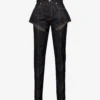 Alexander McQueen Cut-out Tapered-leg Mid-rise Jeans