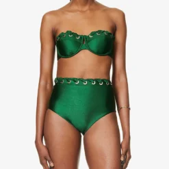 Zimmermann Devi Balconette Bikini Top -Outlet Pique Style Store R04136560 EMERALD ALT02