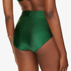 Zimmermann Devi High-rise Eyelet Bikini Bottoms -Outlet Pique Style Store R04136561 EMERALD ALT03