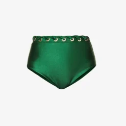 Zimmermann Devi High-rise Eyelet Bikini Bottoms