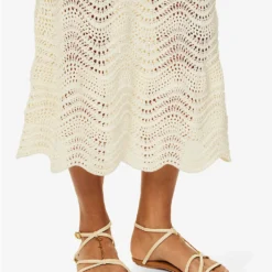 Zimmermann Zim Devi Textured Knit Skrt -Outlet Pique Style Store R04136566 CREAM ALT04