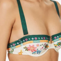 Zimmermann Ginger Floral-print Balconette Bikini Top -Outlet Pique Style Store R04136571 CREAMMULTI ALT03