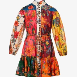 Zimmermann Ginger Lantern Floral-print Cotton Mini Dress