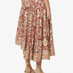 Zimmermann Chintz Floral-print Silk Midi Skirt -Outlet Pique Style Store R04136578 SPLICED ALT03