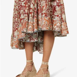Zimmermann Chintz Floral-print Silk Midi Skirt -Outlet Pique Style Store R04136578 SPLICED ALT04