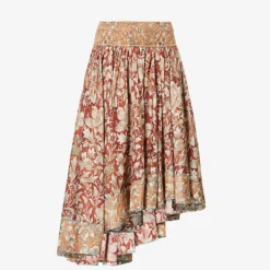 Zimmermann Chintz Floral-print Silk Midi Skirt