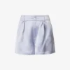 Paige Cypress Mid-rise Satin Shorts