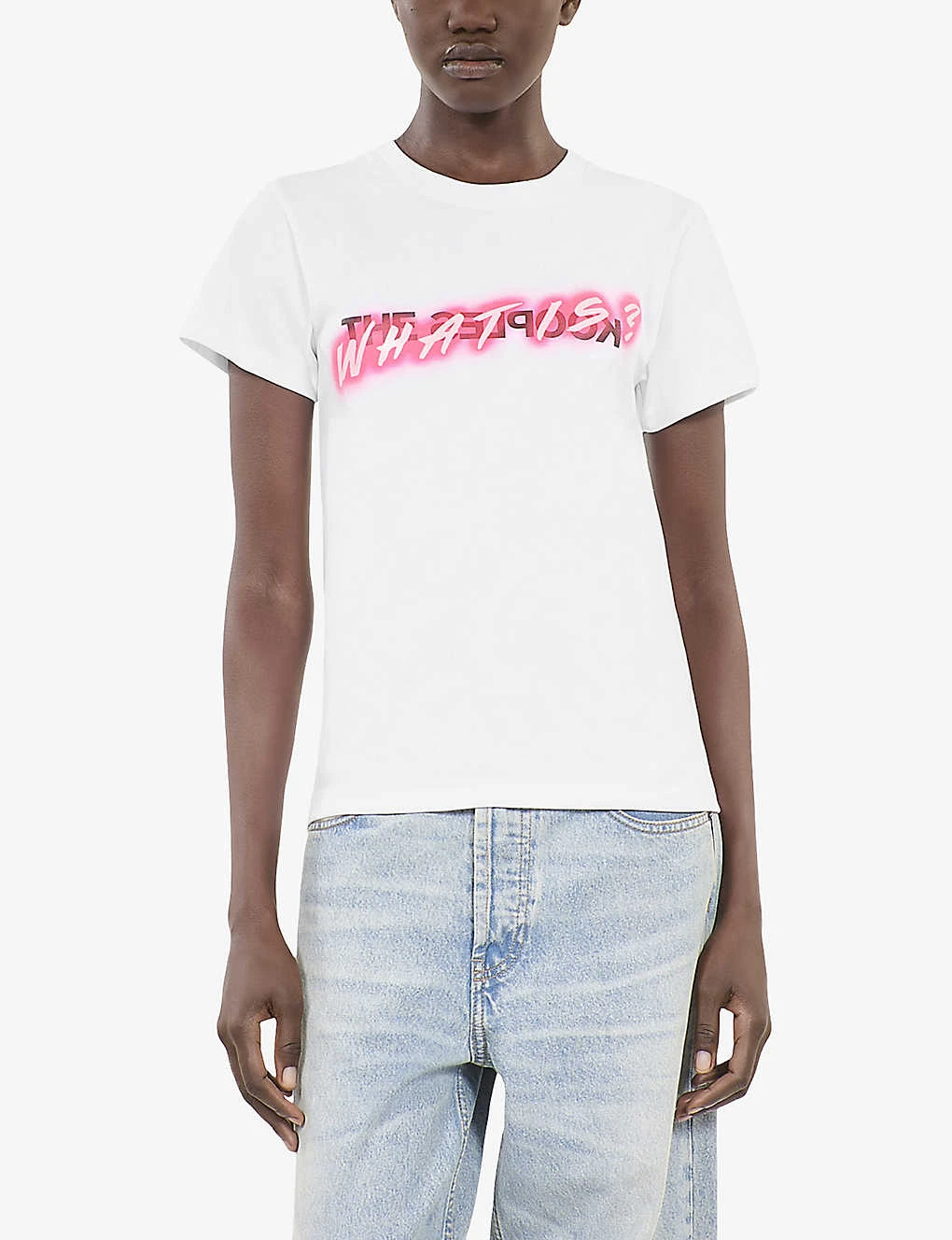 THE KOOPLES 'What Is?' Logo-print Cotton-jersey T-shirt 3 THE KOOPLES 'What Is?' Logo-print Cotton-jersey T-shirt - Image 3